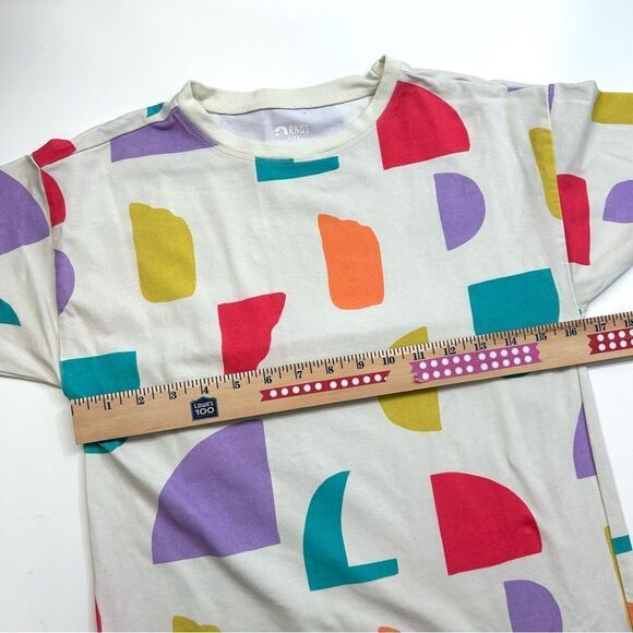 Rags to Raches Geometric Shapes Crew Neck Shirt Top Size 11/12 - Picture 7 of 9